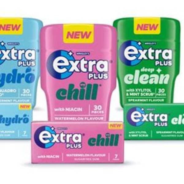 Wrigleys Extra Plus Hydro Peppermint 30pcs 6pk