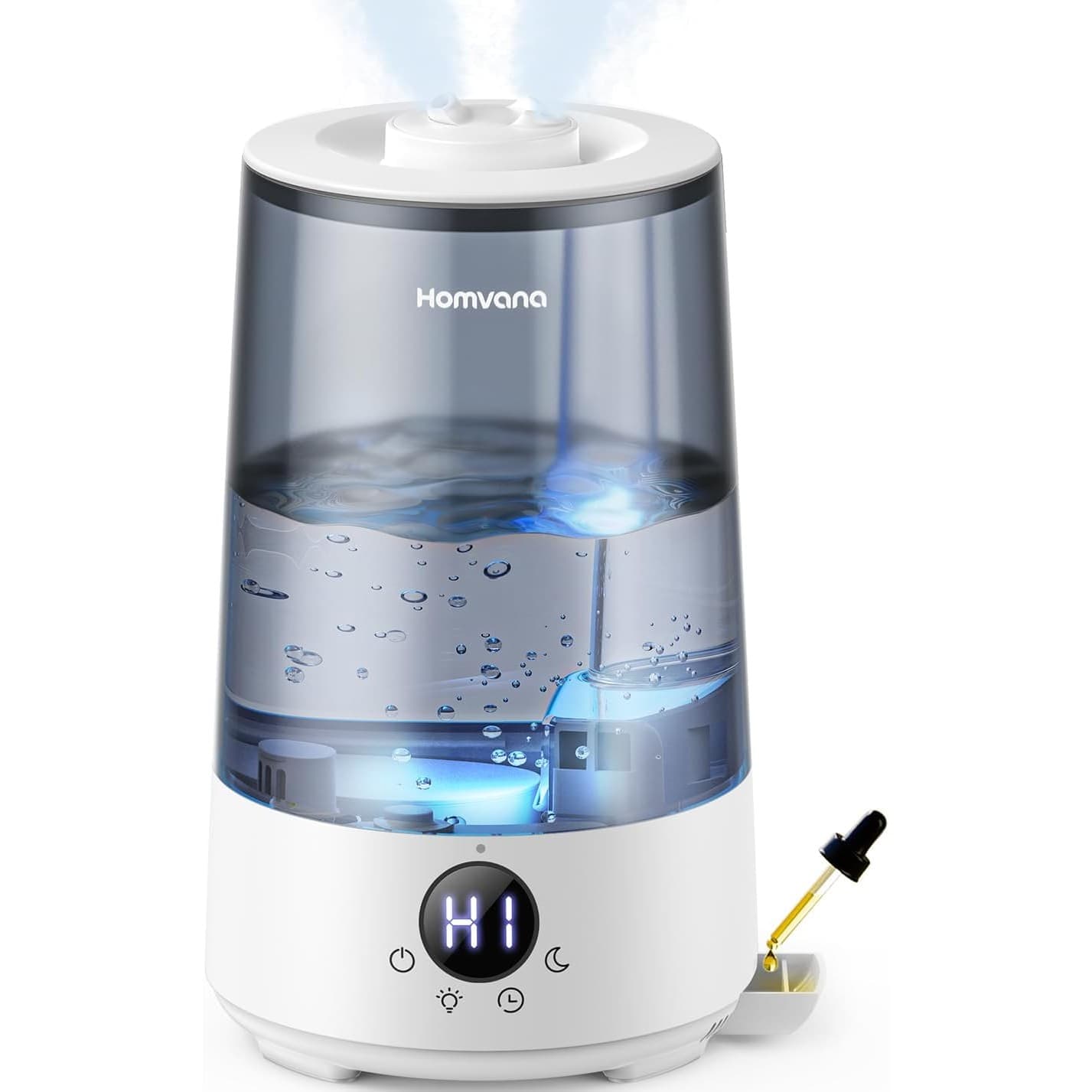 1,080 pieces Homvana Cool Mist Humidifier 3.6L Grey (23dB, 360 rotatable, 36H runtime, 7 colour night light)