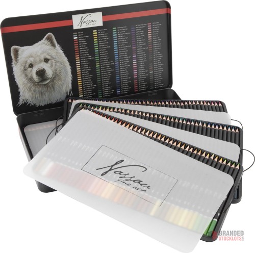 Nassau Fine Art Professional 160-Piece Colored Pencils Set - Drawing Kit with Rich & Vibrant Colors - Numbered & Color-Coded Pencils - Includes Color Test Sheet - Sturdy Storage Box. - thumbnail image - Premier B2B Stocklot Marketplace