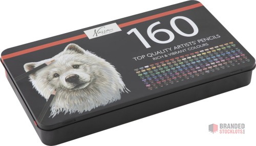 Nassau Fine Art Professional 160-Piece Colored Pencils Set - Drawing Kit with Rich & Vibrant Colors - Numbered & Color-Coded Pencils - Includes Color Test Sheet - Sturdy Storage Box. - thumbnail image - Premier B2B Stocklot Marketplace