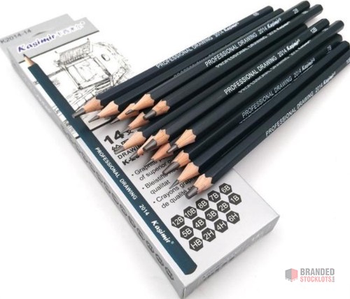 Sketching Pencils & Drawing Pencils Set - 14 Pieces - Drawing Graphite Pencils 6B-5B-4B-3B-2B-1B-HB-2H-4H. - thumbnail image - Premier B2B Stocklot Marketplace