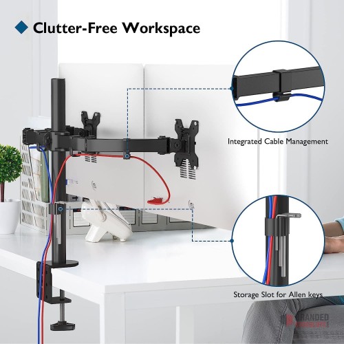 BONTEC Dual Monitor Stand - Maximize Efficiency and Desk Space BULK - thumbnail image - Premier B2B Stocklot Marketplace