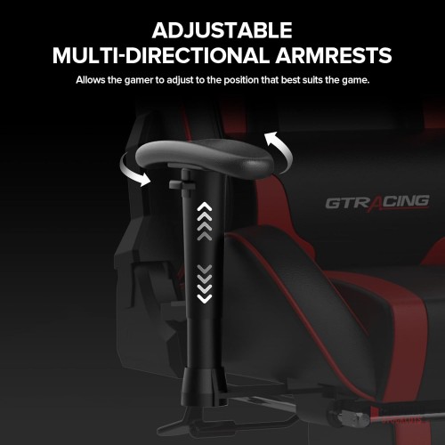 Bulk GTRACING Gaming Chair with Footrest and Bluetooth Speakers - Red" - thumbnail image - Premier B2B Stocklot Marketplace