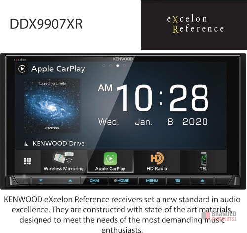 Kenwood DDX9907XR 6.8" CD/DVD Receiver w/Apple CarPlay and Android Auto - thumbnail image - Premier B2B Stocklot Marketplace