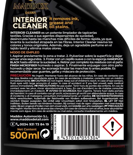 Maddox Detail - Interior Cleaner 500ML - thumbnail image - Premier B2B Stocklot Marketplace