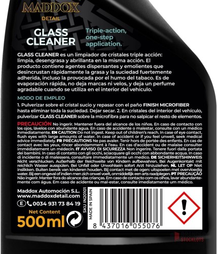 Maddox Detail - Glass Cleaner - thumbnail image - Premier B2B Stocklot Marketplace