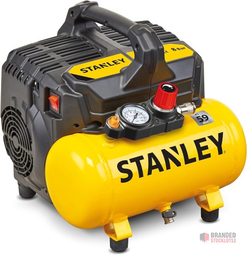 Stanley 100/8/6 Silent Air Compressor DST 100/8/6SI, 750 W, 230 V, Giallo - Premier B2B Stocklot Marketplace