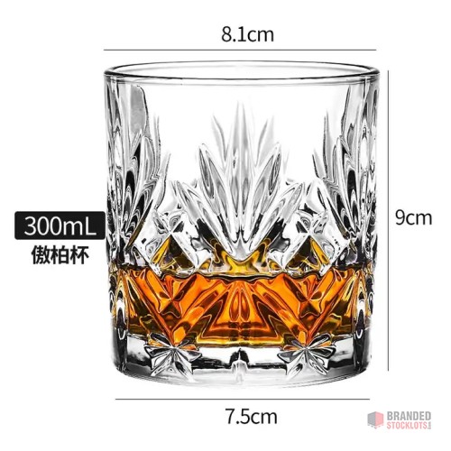 Diamond Design Crystal Whiskey Glasses - Elegant and Durable - thumbnail image - Premier B2B Stocklot Marketplace