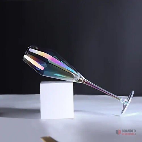 Luxury Electroplated Champagne Flute Glasses - Colorful and Elegant - thumbnail image - Premier B2B Stocklot Marketplace