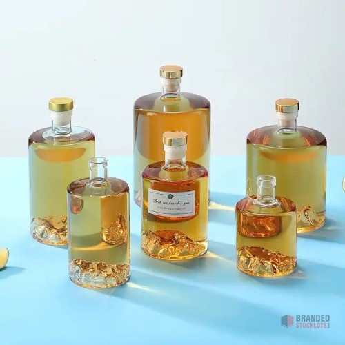 Customizable High-Quality Glass Bottles for Spirits - Various Sizes Available - Premier B2B Stocklot Marketplace