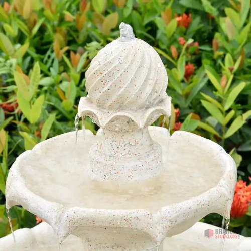 Outdoor Water Fountain - Modern Solar-Powered Resin Design - thumbnail image - Premier B2B Stocklot Marketplace