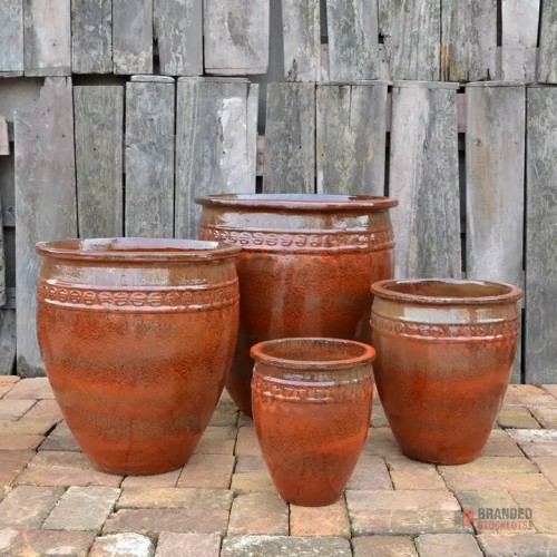 Elegant Glazed Ceramic Plant Pots - Modern Design - thumbnail image - Premier B2B Stocklot Marketplace