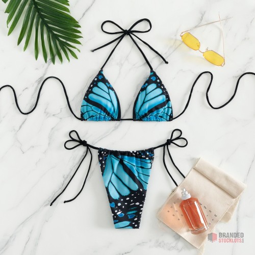 Micro Bikini Sets - Butterfly Print Swimwear Bulk order available - thumbnail image - Premier B2B Stocklot Marketplace