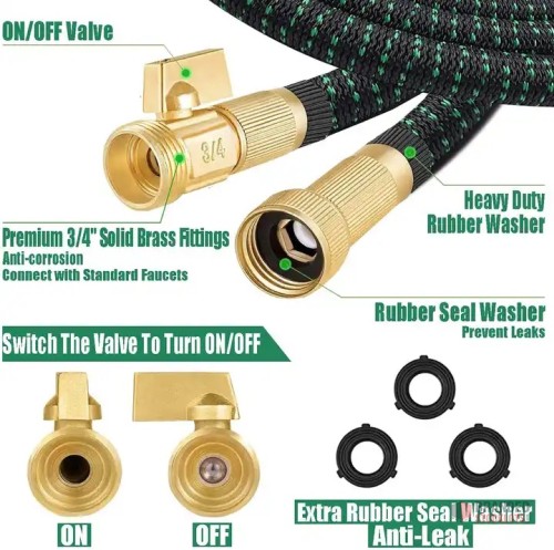 100ft Expandable Garden Water Hose - Durable & Flexible - thumbnail image - Premier B2B Stocklot Marketplace