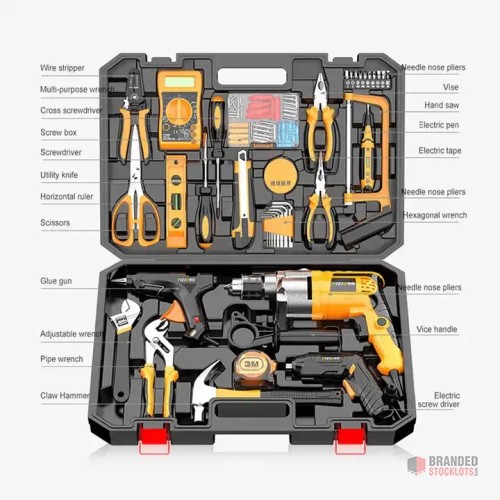 Multi-Function Home Hardware Tool Kit - Diverse & Practical - thumbnail image - Premier B2B Stocklot Marketplace