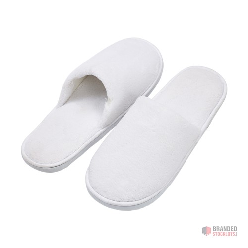 Premium Cotton Velvet Hotel Slippers - Bulk Orders for Personalized Spa Luxury - thumbnail image - Premier B2B Stocklot Marketplace