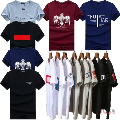 Bulk Lot of Men's Fashionable Short Sleeve T-Shirts - thumbnail image - Premier B2B Stocklot Marketplace