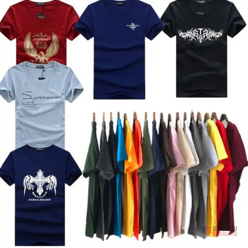 Bulk Lot of Men's Fashionable Short Sleeve T-Shirts - thumbnail image - Premier B2B Stocklot Marketplace