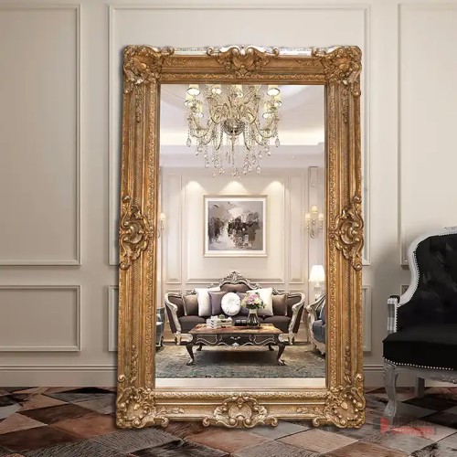 Luxurious Ornate Baroque Full Body PU Mirror - Eleganza Reflections Bulk Supply - thumbnail image - Premier B2B Stocklot Marketplace