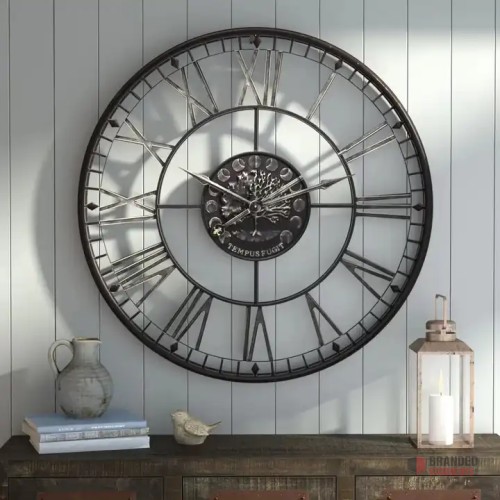 Rustic Charm" Metal Farmhouse Wall Clock - thumbnail image - Premier B2B Stocklot Marketplace