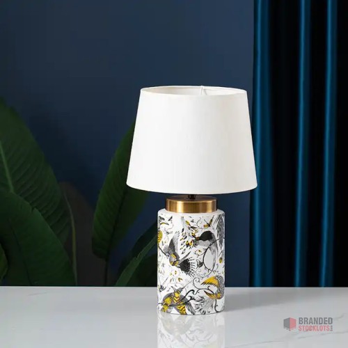 Elegant Avian" Classic Bird Pattern Ceramic Table Lamp - thumbnail image - Premier B2B Stocklot Marketplace