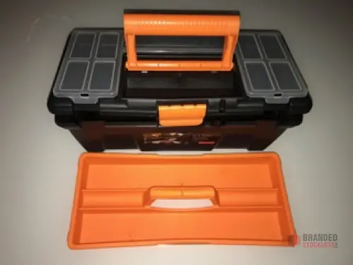 Plastteam Toolbox Black/Orange - Convenient and Durable - Premier B2B Stocklot Marketplace