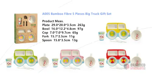 Bamboo Fibre Kids 5-Piece Gift Set - thumbnail image - Premier B2B Stocklot Marketplace