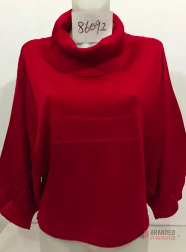 Chic Women’s Turtleneck Pullovers - Available in Red and Black! - thumbnail image - Premier B2B Stocklot Marketplace