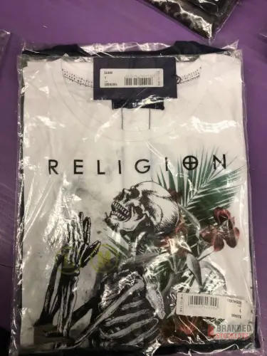 Wholesale Offer: 1600 Religion Brand T-Shirts at €5 Each - thumbnail image - Premier B2B Stocklot Marketplace