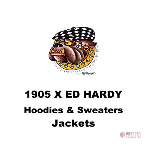 Bulk Purchase: 1905 Ed Hardy & Urban Way Hoodies & Sweaters at €6 Each - thumbnail image - Premier B2B Stocklot Marketplace