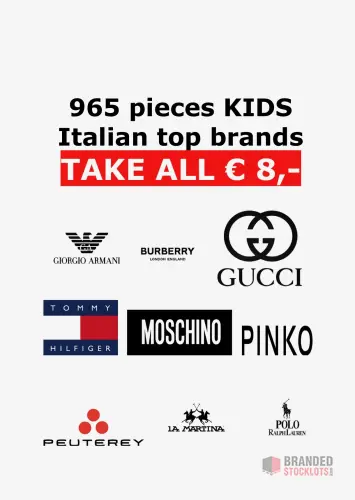 965 Pieces of Top Italian Brands Kids’ Clothing - Take All for €8 Each - thumbnail image - Premier B2B Stocklot Marketplace