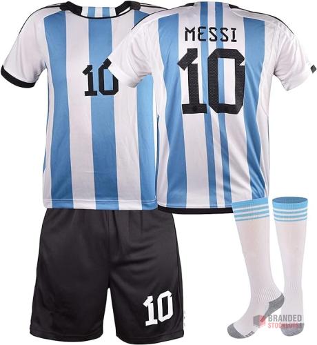 2200 SET OF 4 PIECES ARGENTINA NATIONAL TEAM JERSEY WITH SHORT AND SOCKS PLUS KEY HANGER AS A SET OF 4 PIECES IN ONE POLLY BAG - thumbnail image - Premier B2B Stocklot Marketplace