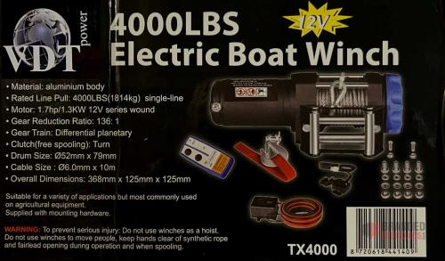 Electric Winch in 2 Models (12V) - New - thumbnail image - Premier B2B Stocklot Marketplace