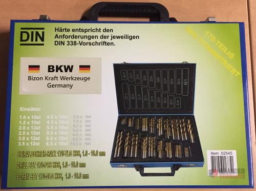 170-piece Titanium Drill Set (DIN 338) in Metal Case - thumbnail image - Premier B2B Stocklot Marketplace