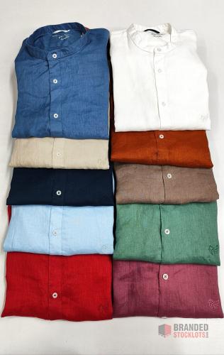 MENS L/S 100% COTTON LINEN SHIRT - thumbnail image - Premier B2B Stocklot Marketplace